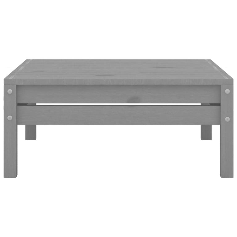3-delige Loungeset massief grenenhout grijs