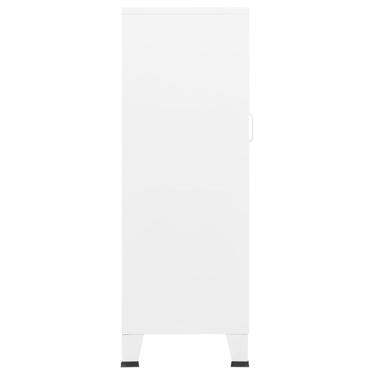 Opbergkast industrieel 70x40x115 cm metaal wit MeubelReus