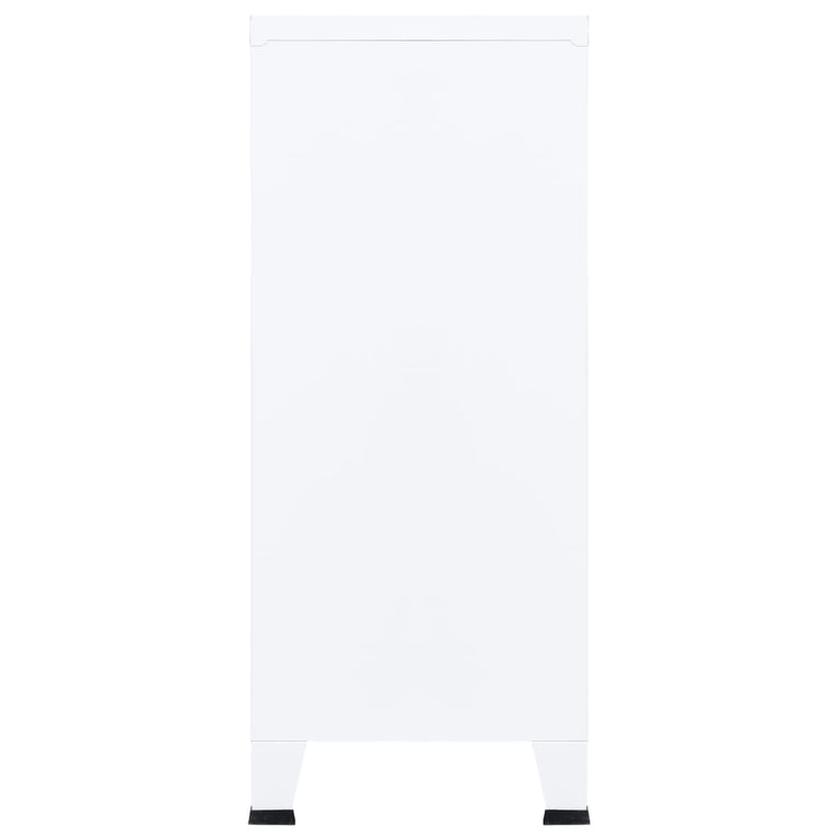 Opbergkast industrieel 90x40x100 cm staal wit MeubelReus