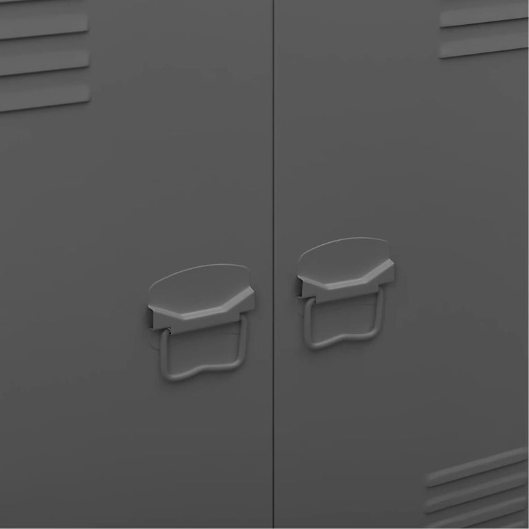 Opbergkast industrieel 90x40x100 cm staal antracietkleurig MeubelReus