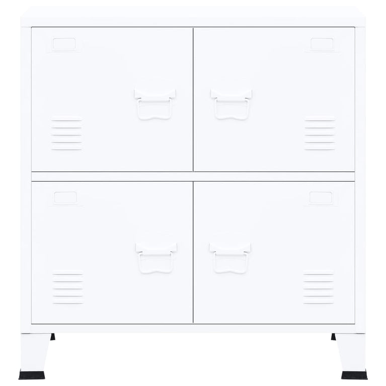 Opbergkast industrieel 75x40x80 cm staal wit MeubelReus