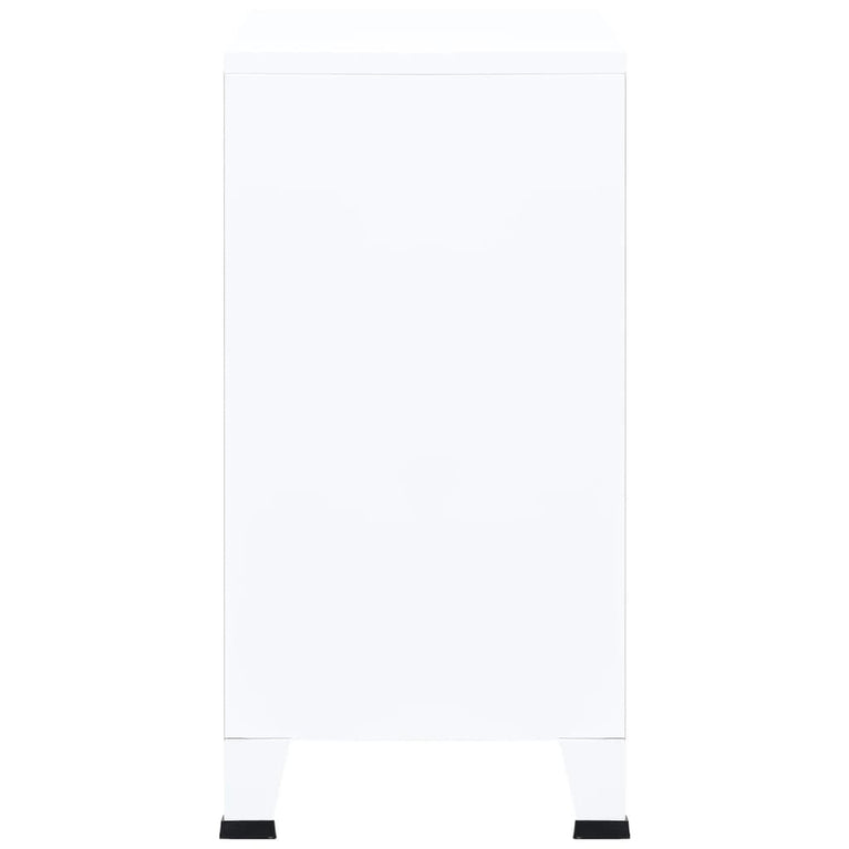 Opbergkast industrieel 75x40x80 cm staal wit MeubelReus