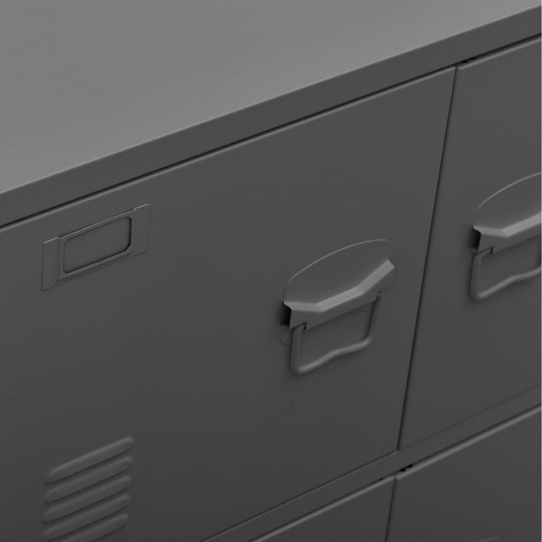 Opbergkast industrieel 75x40x80 cm staal antracietkleurig