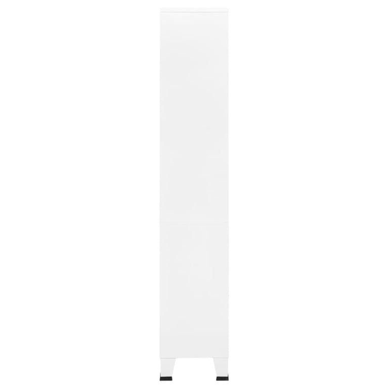 Boekenkast industrieel 80x32x180 cm staal wit MeubelReus