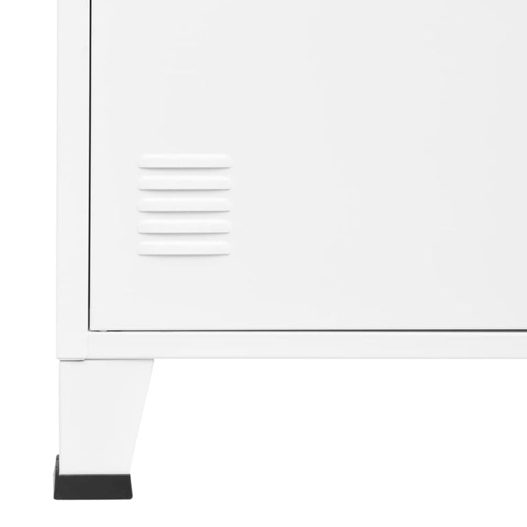 Boekenkast industrieel 80x32x180 cm staal wit MeubelReus