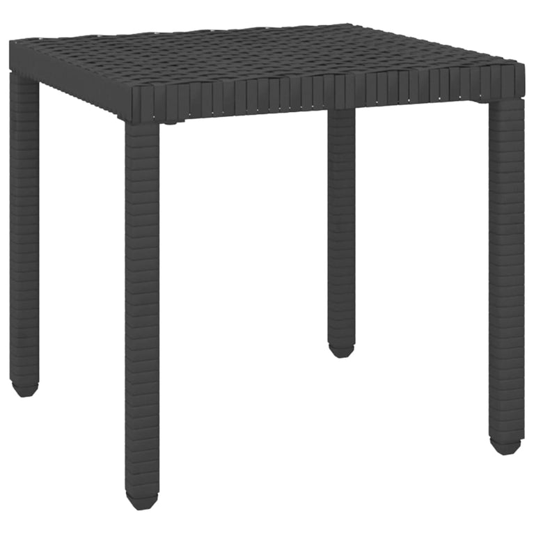 Ligbedden 2 st met tafel poly rattan zwart MeubelReus