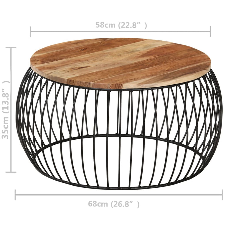 Salontafel Ø68 cm massief acaciahout MeubelReus