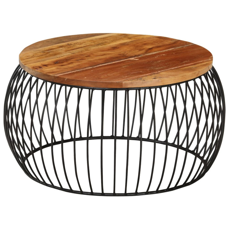 Salontafel Ø68 cm massief gerecycled hout MeubelReus