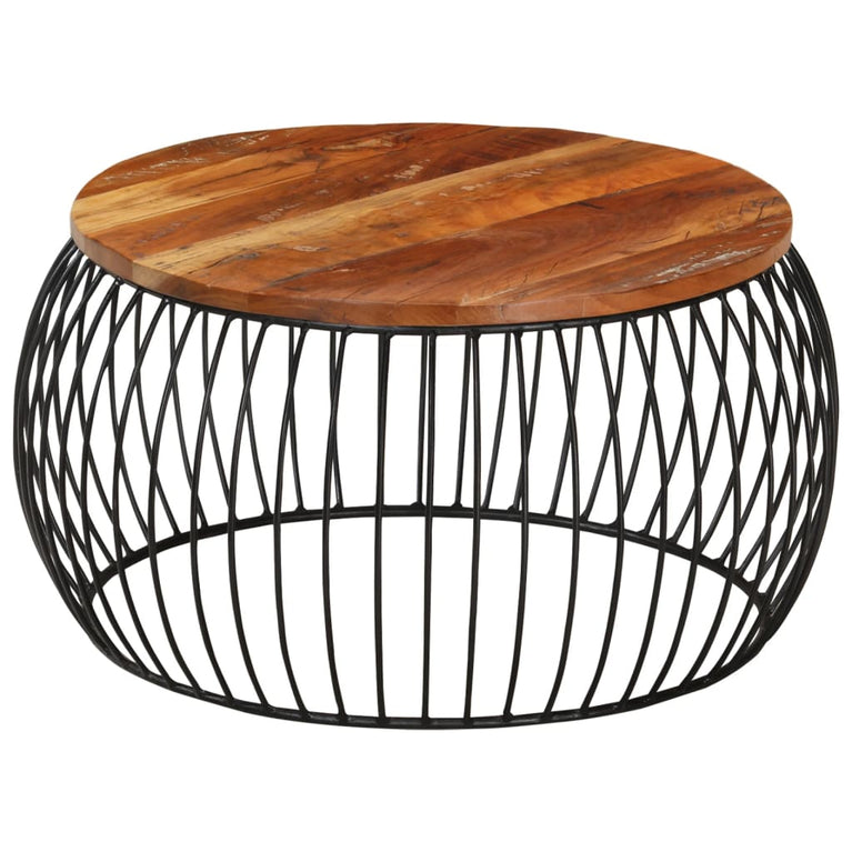 Salontafel Ø68 cm massief gerecycled hout MeubelReus