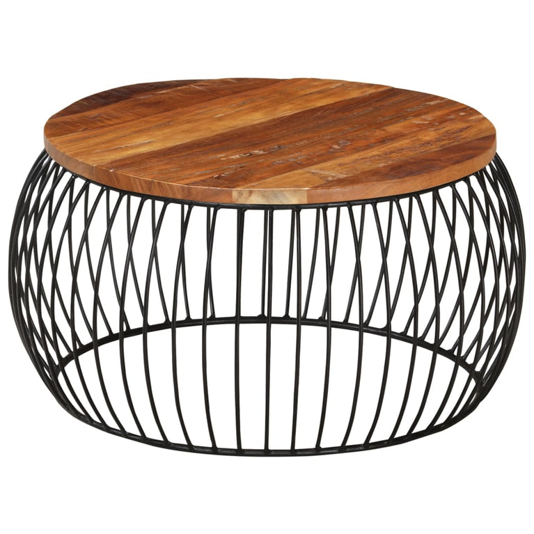 Salontafel Ø68 cm massief gerecycled hout MeubelReus