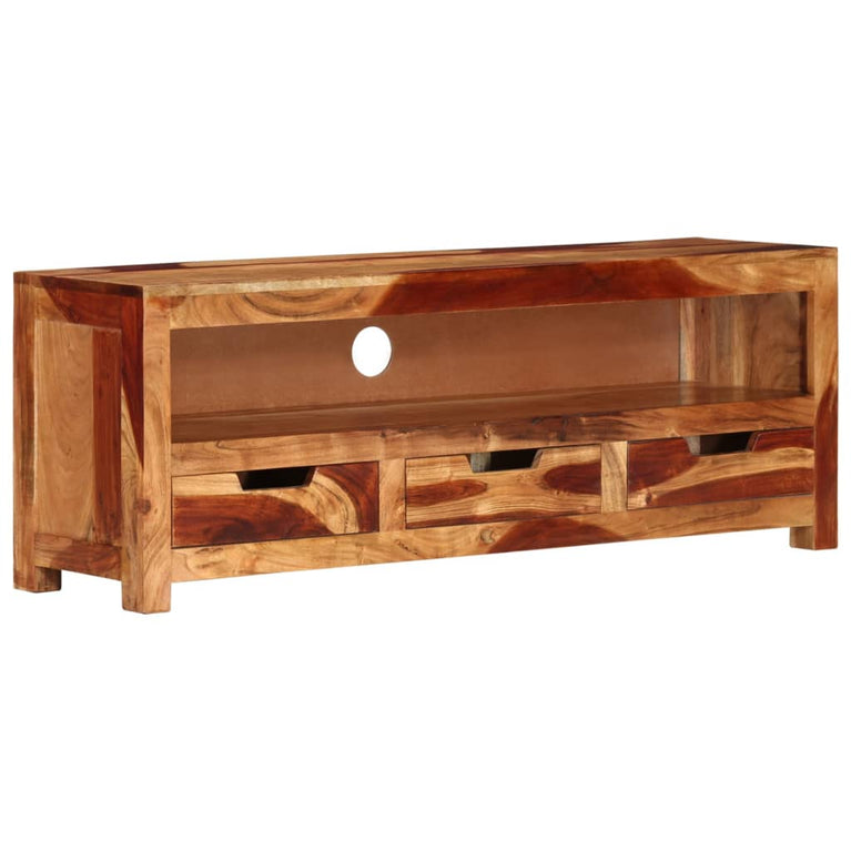 Tv-meubel 110x30x40 cm massief acaciahout MeubelReus