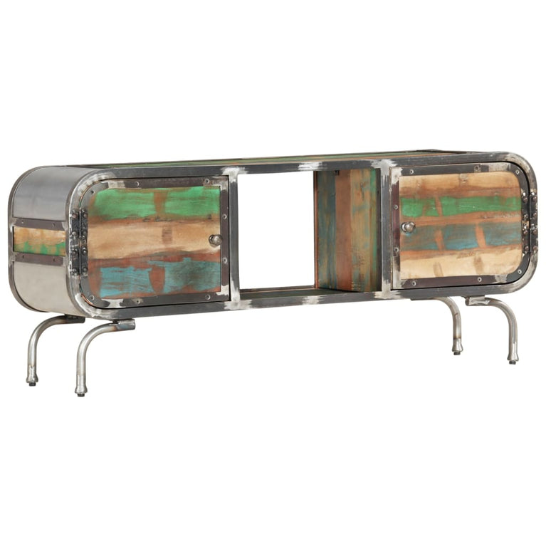 Tv-meubel 110x30x42 cm massief gerecycled hout meerkleurig MeubelReus