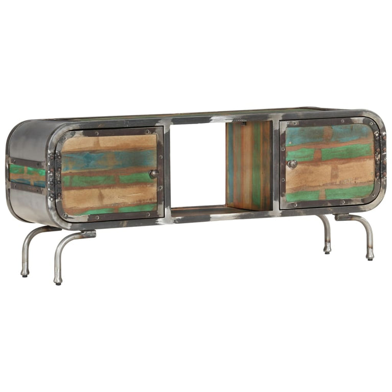 Tv-meubel 110x30x42 cm massief gerecycled hout meerkleurig MeubelReus