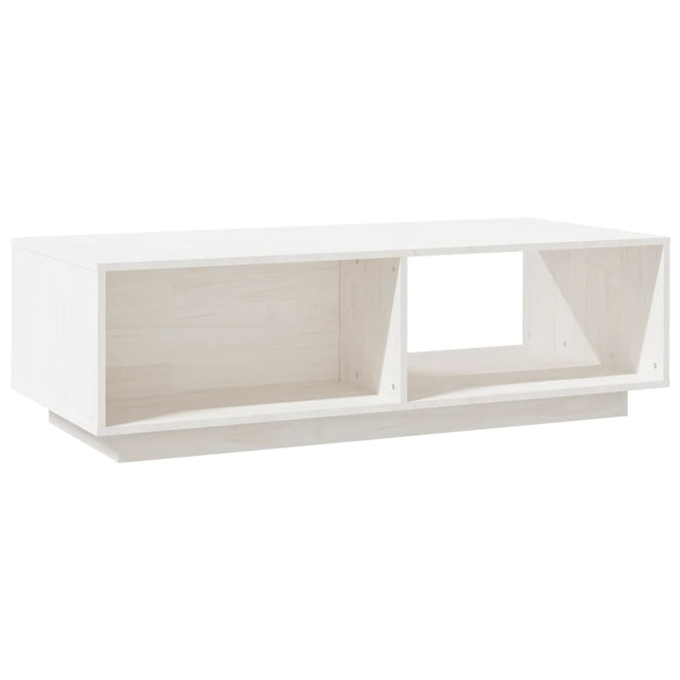 Salontafel 110x50x33,5 cm massief grenenhout wit MeubelReus