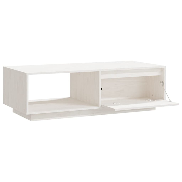 Salontafel 110x50x33,5 cm massief grenenhout wit MeubelReus