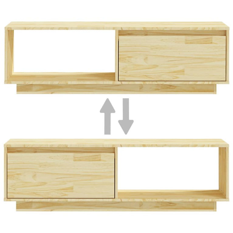 Tv-meubel 110x30x33,5 cm massief grenenhout MeubelReus