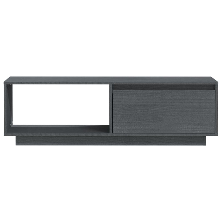 Tv-meubel 110x30x33,5 cm massief grenenhout grijs MeubelReus