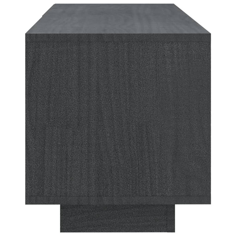 Tv-meubel 110x30x33,5 cm massief grenenhout grijs MeubelReus