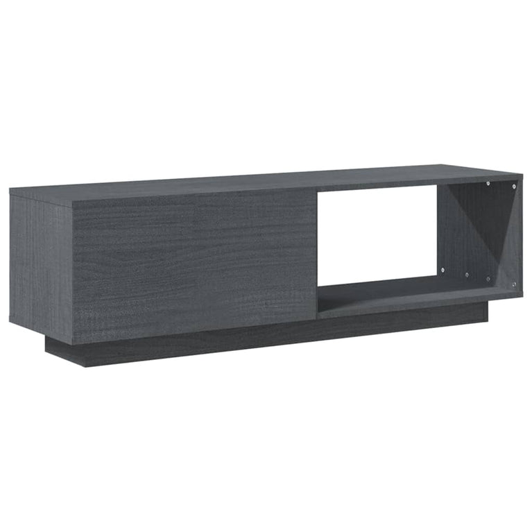 Tv-meubel 110x30x33,5 cm massief grenenhout grijs MeubelReus