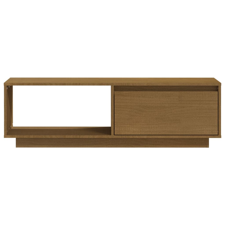 Tv-meubel 110x30x33,5 cm massief grenenhout honingbruin MeubelReus