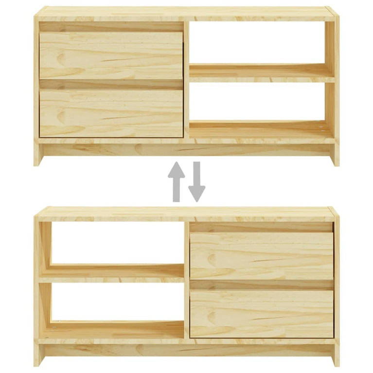 Tv-meubel 80x31x39 cm massief grenenhout MeubelReus