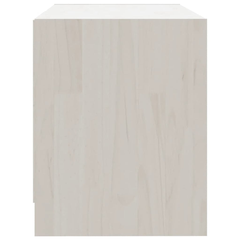Tv-meubel 80x31x39 cm massief grenenhout wit MeubelReus