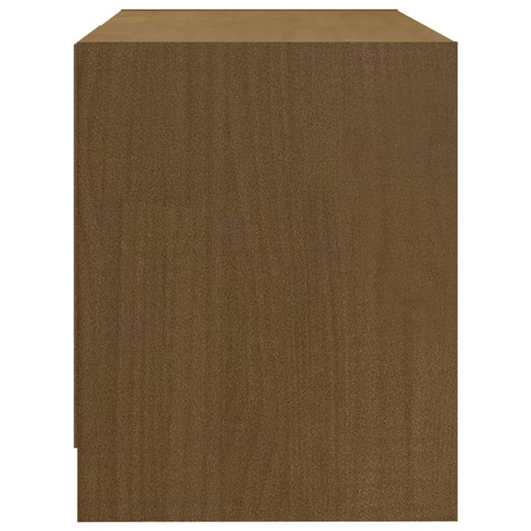 Tv-meubel 80x31x39 cm massief grenenhout honingbruin MeubelReus