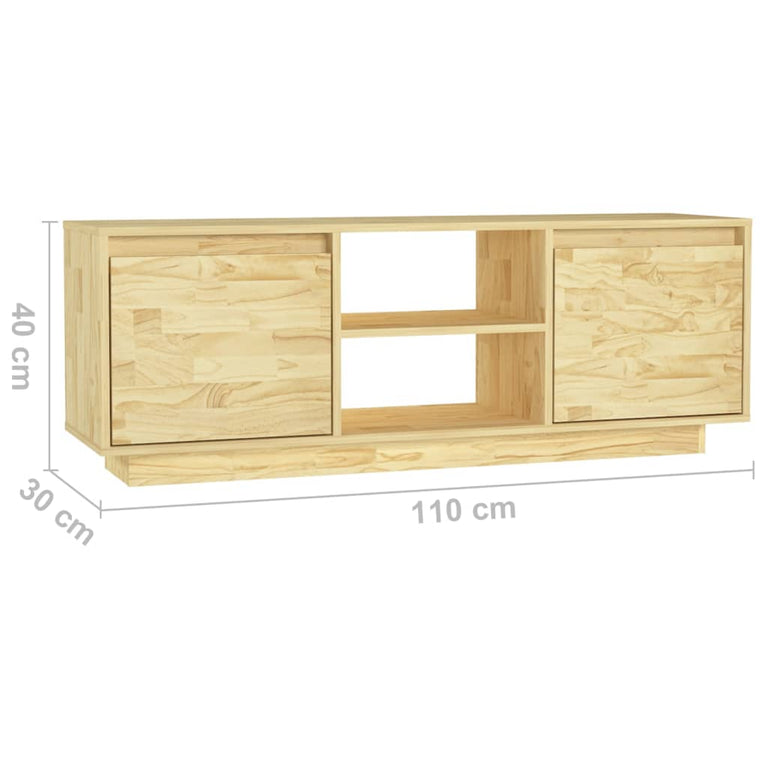 Tv-meubel 110x30x40 cm massief acaciahout MeubelReus