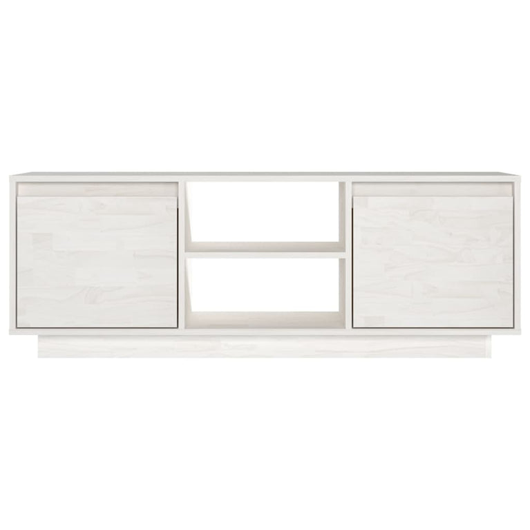Tv-meubel 110x30x40 cm massief grenenhout wit MeubelReus
