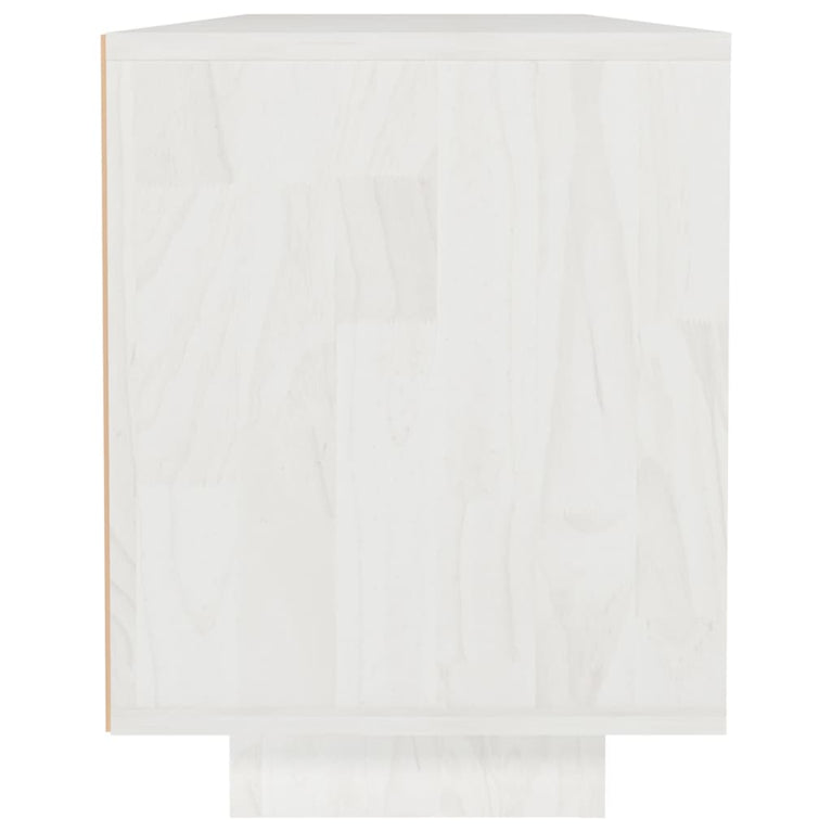 Tv-meubel 110x30x40 cm massief grenenhout wit MeubelReus