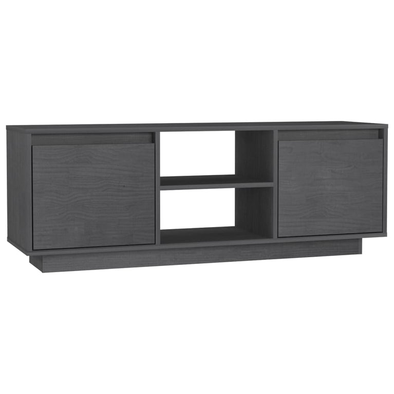 Tv-meubel 110x30x40 cm massief grenenhout grijs MeubelReus