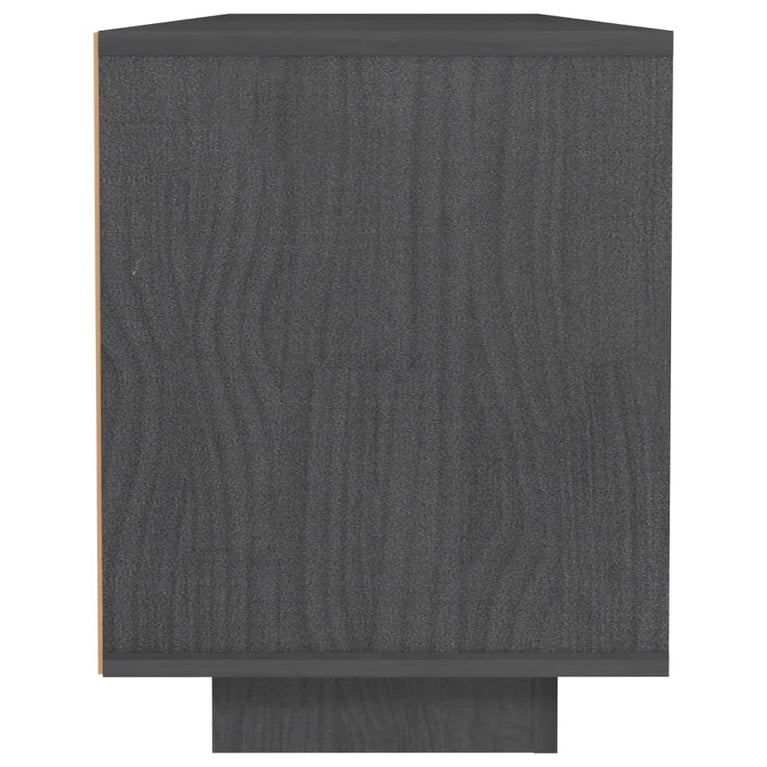 Tv-meubel 110x30x40 cm massief grenenhout grijs MeubelReus