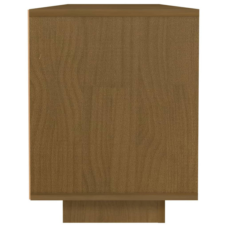 Tv-meubel 110x30x40 cm massief grenenhout honingbruin MeubelReus