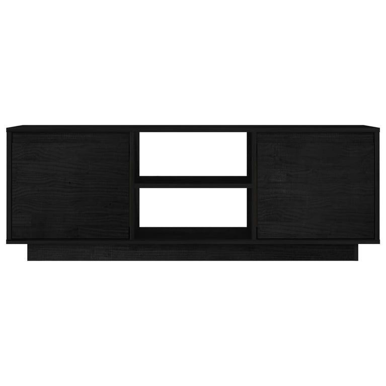 Tv-meubel 110x30x40 cm massief grenenhout zwart MeubelReus