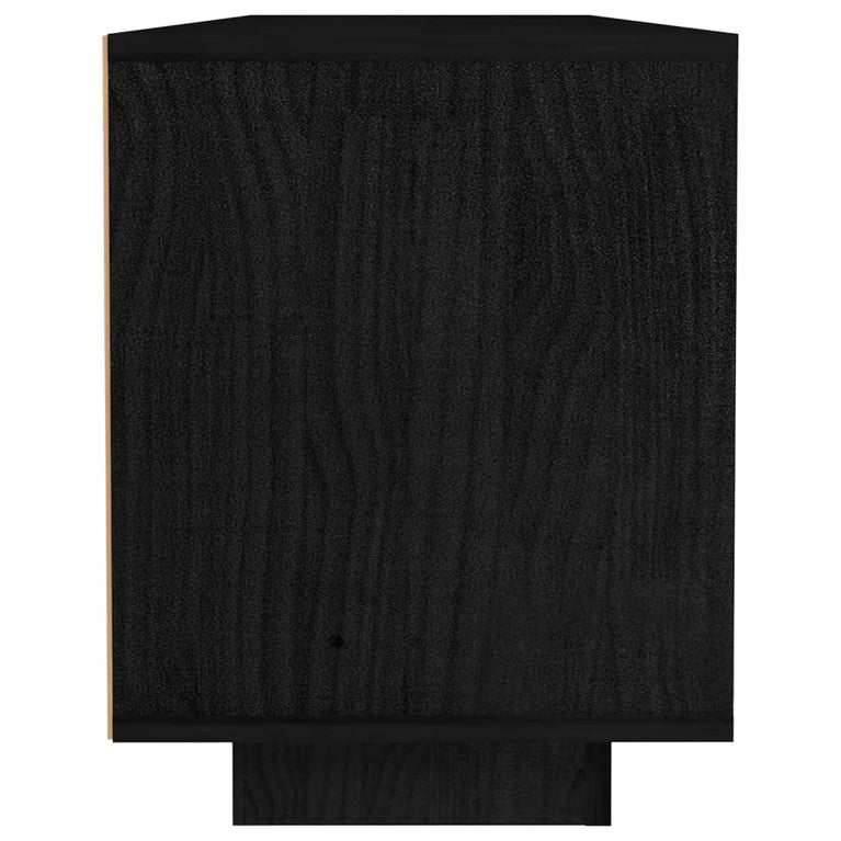Tv-meubel 110x30x40 cm massief grenenhout zwart MeubelReus