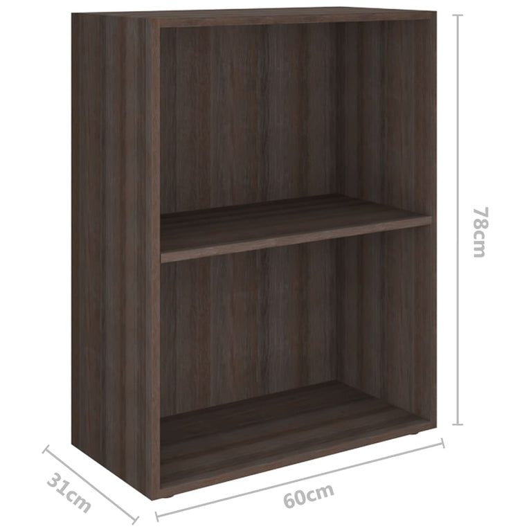 Boekenkast 60x31x78 cm spaanplaat grijs sonoma eikenkleurig MeubelReus
