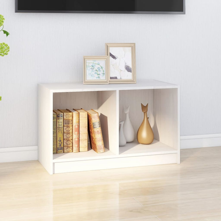 Tv-meubel 70x33x42 cm massief grenenhout wit MeubelReus