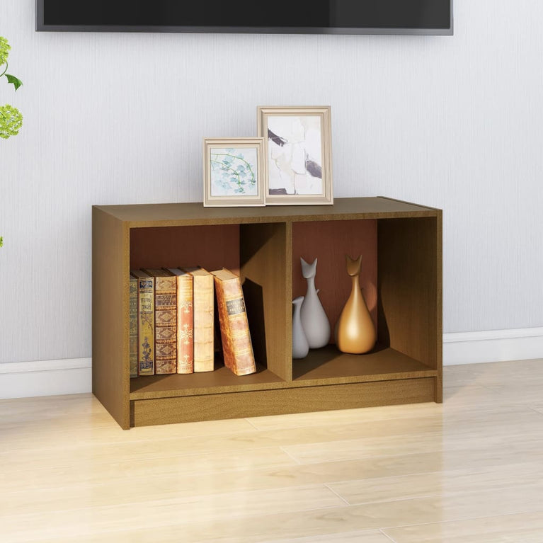 Tv-meubel 70x33x42 cm massief grenenhout honingbruin MeubelReus