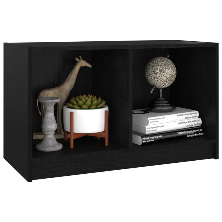 Tv-meubel 70x33x42 cm massief grenenhout zwart MeubelReus