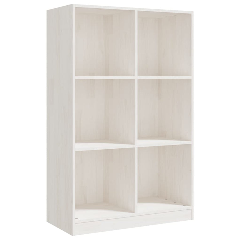 Boekenkast 70x33x110 cm massief grenenhout wit MeubelReus