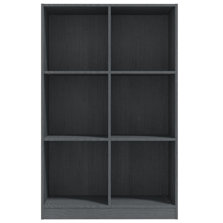 Boekenkast 70x33x110 cm massief grenenhout grijs MeubelReus