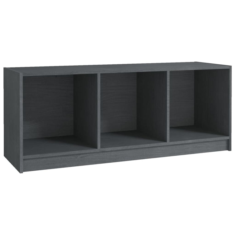 Tv-meubel 104x33x41 cm massief grenenhout grijs MeubelReus