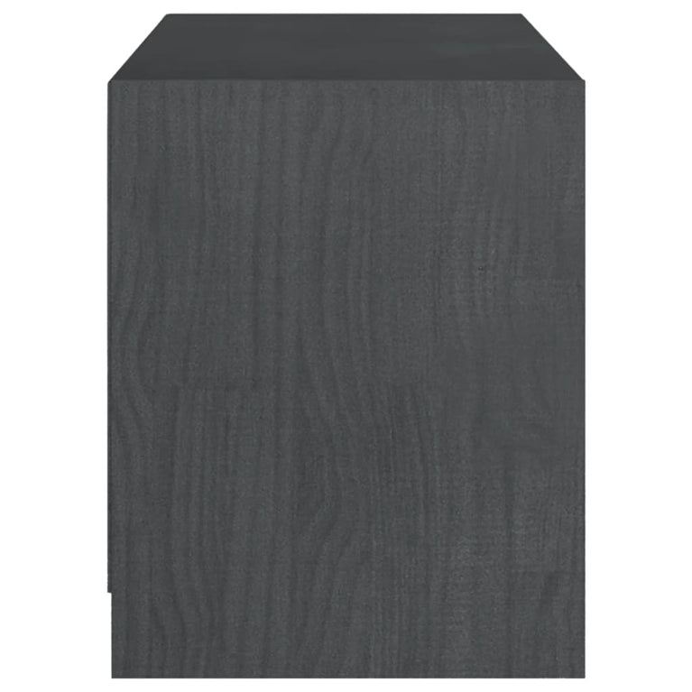 Tv-meubel 104x33x41 cm massief grenenhout grijs MeubelReus
