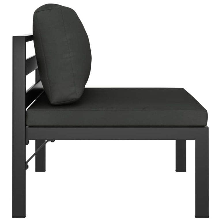 3-delige Loungeset met kussens aluminium antracietkleurig MeubelReus