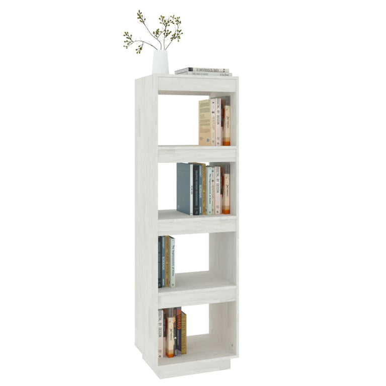 Boekenkast/kamerscherm 40x35x135 cm massief grenenhout wit MeubelReus