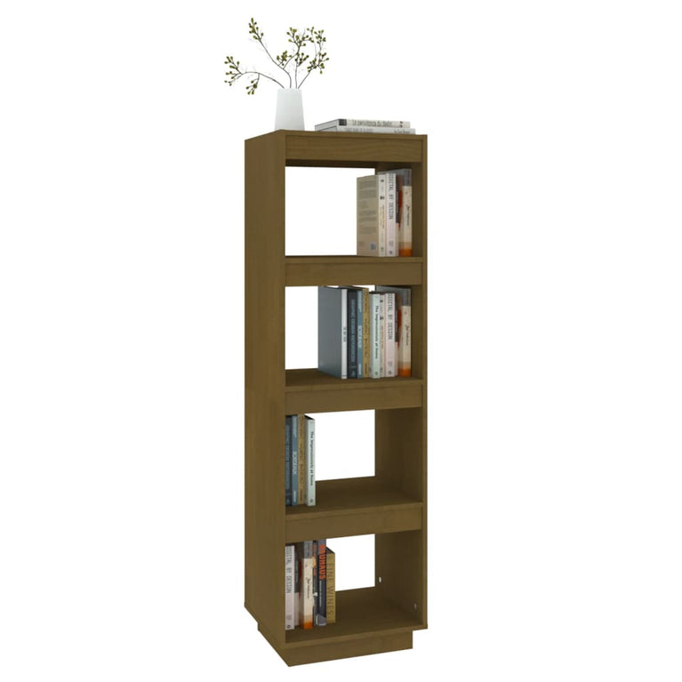 Boekenkast/kamerscherm 40x35x135 cm grenenhout honingbruin MeubelReus