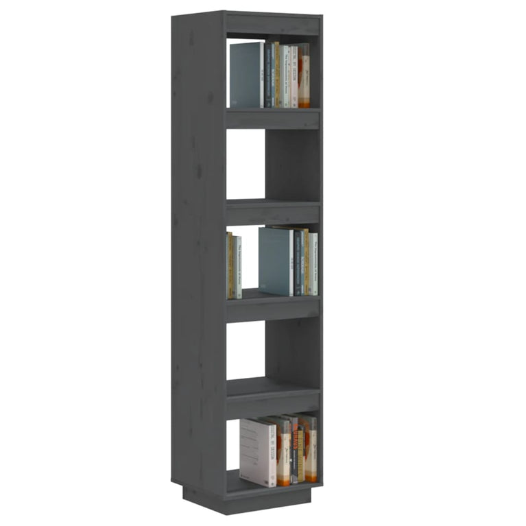 Boekenkast/kamerscherm 40x35x167 cm massief grenenhout grijs MeubelReus