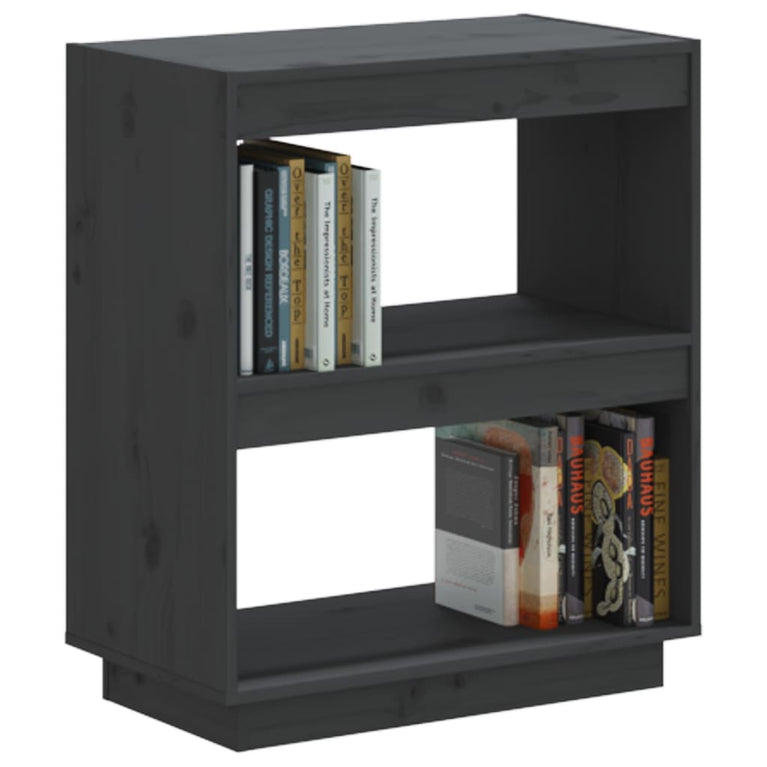 Boekenkast 60x35x71 cm massief grenenhout grijs MeubelReus