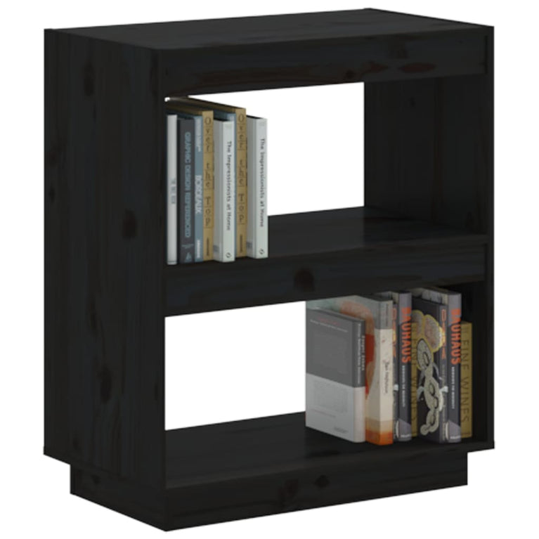 Boekenkast 60x35x71 cm massief grenenhout zwart MeubelReus