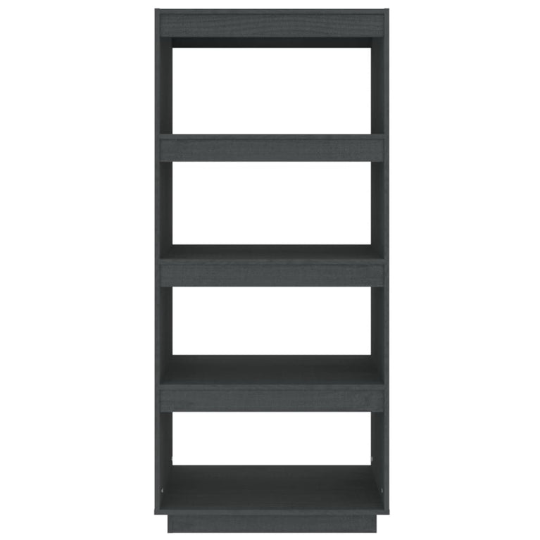 Boekenkast/kamerscherm 60x35x135 cm massief grenenhout grijs MeubelReus